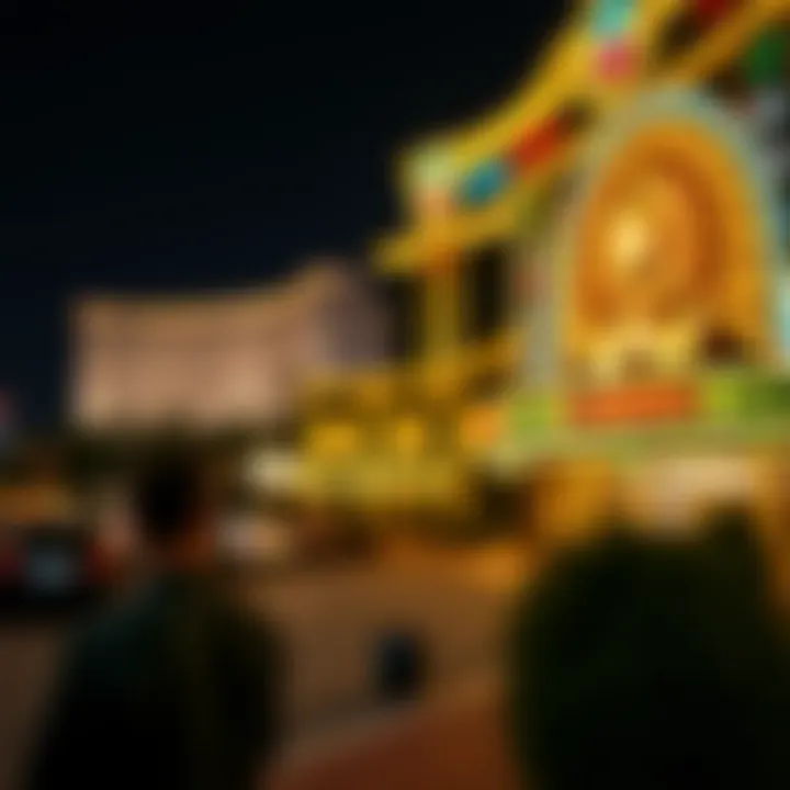 A stunning view of a renowned casino at night