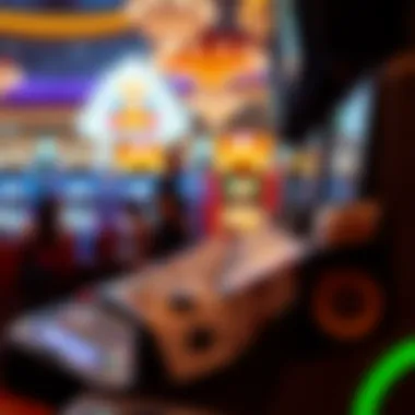 Close-up of innovative gaming technology in action