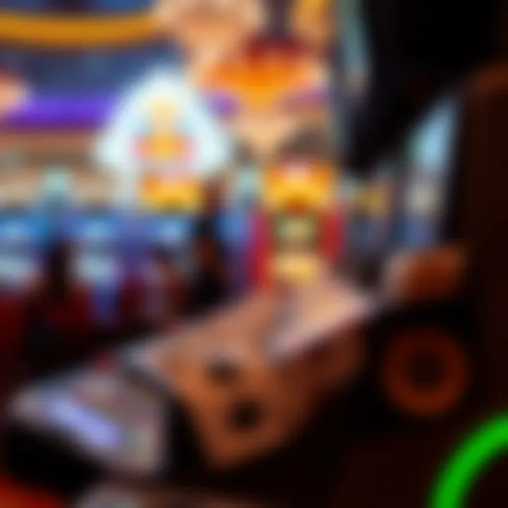 Close-up of innovative gaming technology in action