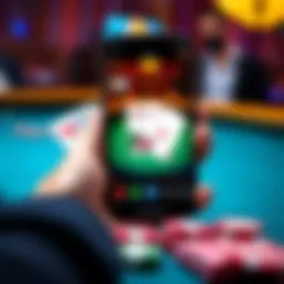 Overview of a leading poker app on a smartphone