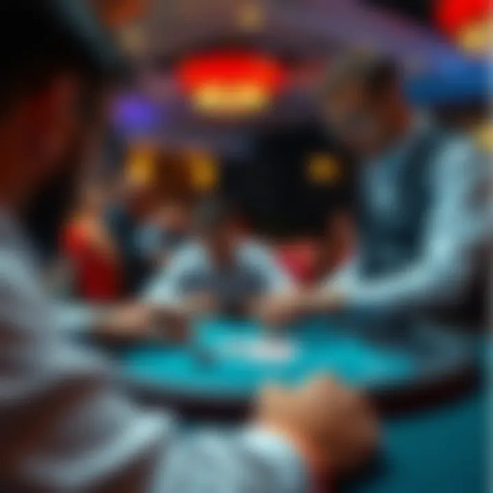 Player engaging in a poker game on a tablet