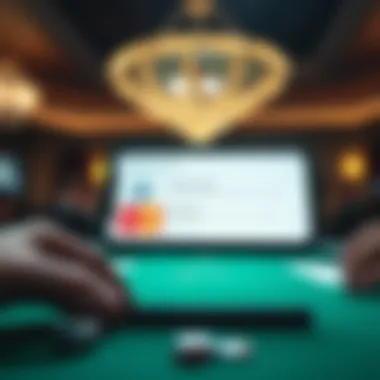 Secure payment options displayed on a poker app