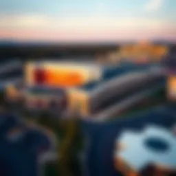 Aerial view of Tulalip Casino showcasing its architecture and surroundings