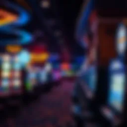 Glimpse of the vibrant casino floor at Wind Creek, showcasing a variety of gaming machines and tables