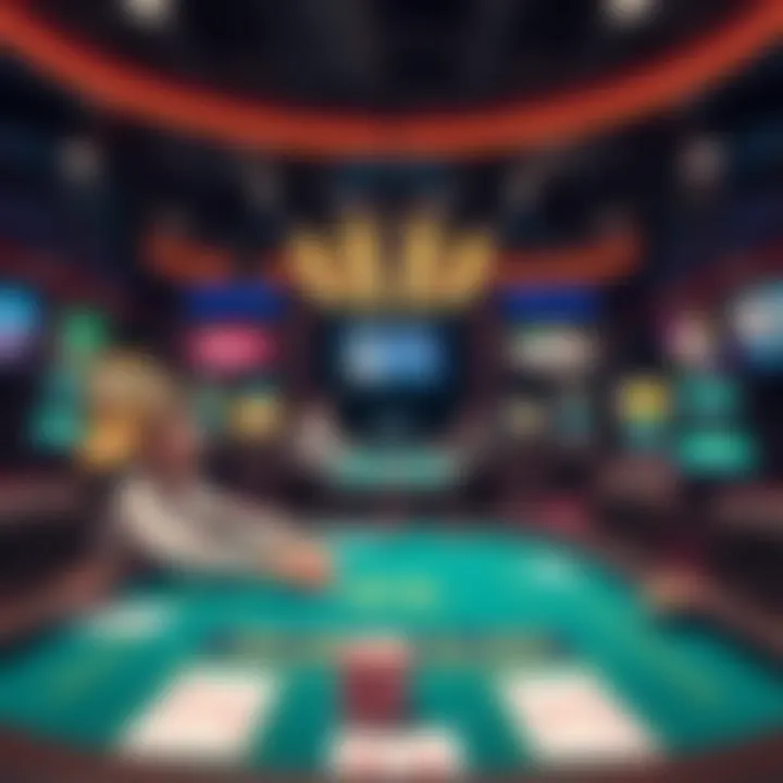 Illustration of various game offerings in a digital poker room