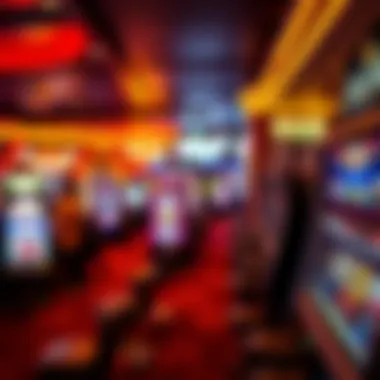 The lively gaming floor of Planet Hollywood filled with various gaming options and excitement