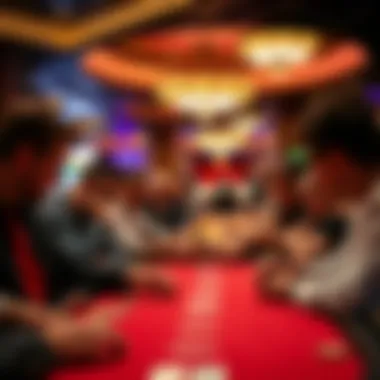 A group of players engaged in a poker game