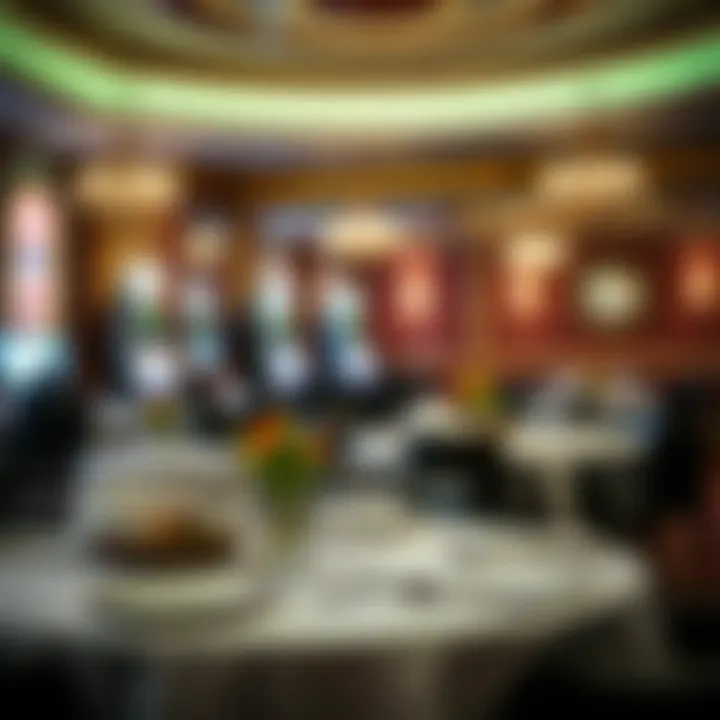 Elegant dining area within the casino featuring gourmet meals