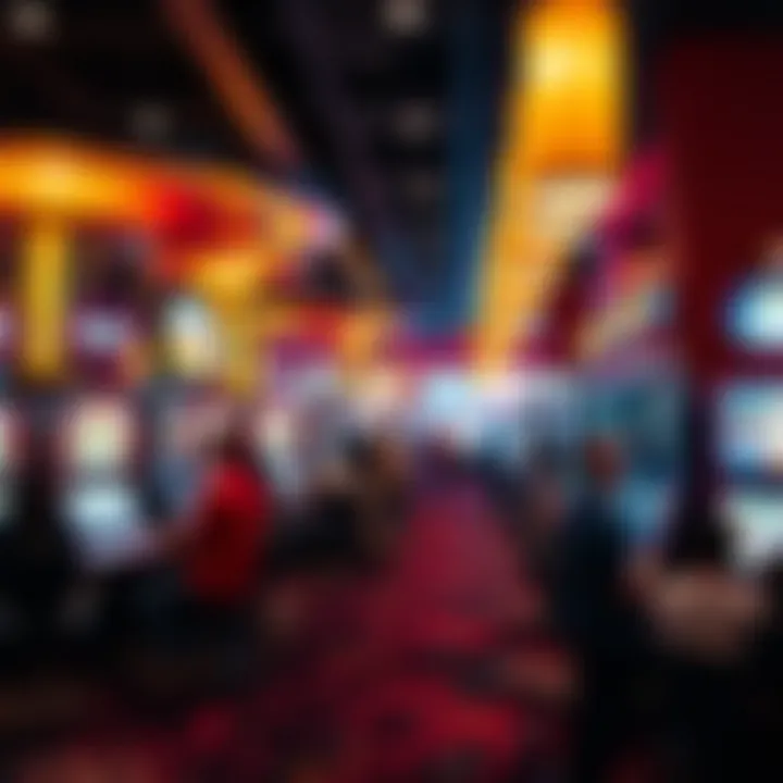 Vibrant Gaming Atmosphere at National Harbor Casino Interior gaming floor bustling with activity and excitement