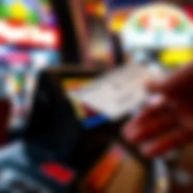 Close-Up of Lottery Ticket Scanning Close-up of a lottery ticket being scanned