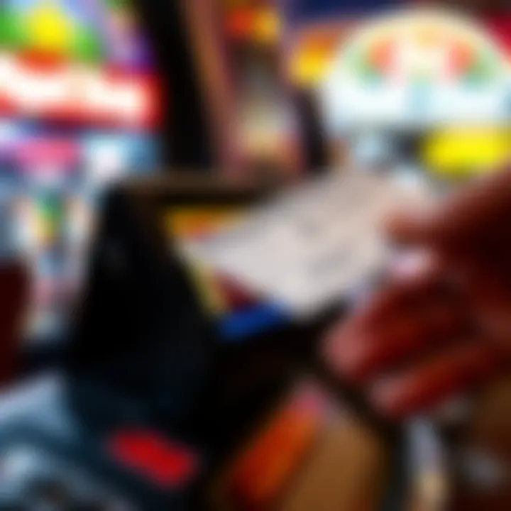 Close-Up of Lottery Ticket Scanning Close-up of a lottery ticket being scanned