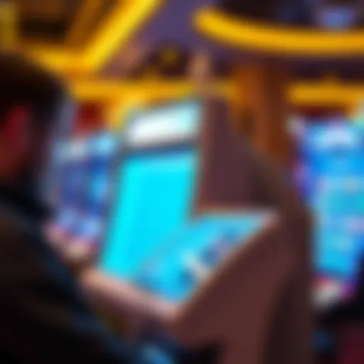 Modern lottery ticket scanner in action