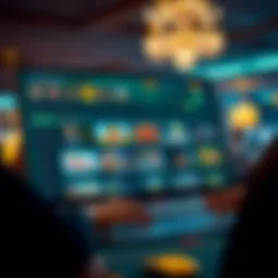 An elegant online betting interface showcasing various casino games