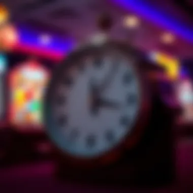 Clock indicating optimal timing for gameplay rewards