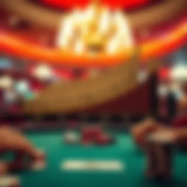 A detailed illustration depicting the origins and evolution of replay poker.