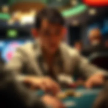 An artistic interpretation of the psychological aspects of poker and player engagement.