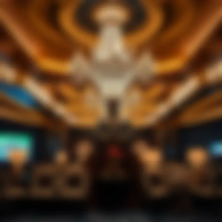 Lavish seating arrangement beneath a grand chandelier