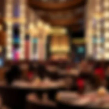 Gourmet dining experience in a high-end casino restaurant