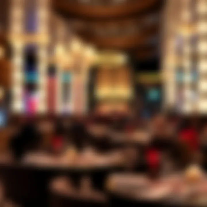 Gourmet dining experience in a high-end casino restaurant