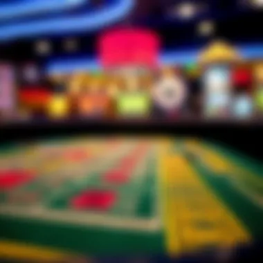 Field Bet Area on a Craps Table Craps table with field bet area highlighted