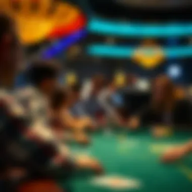 An engaging visual of participants interacting in a Jackpocket pool setting.