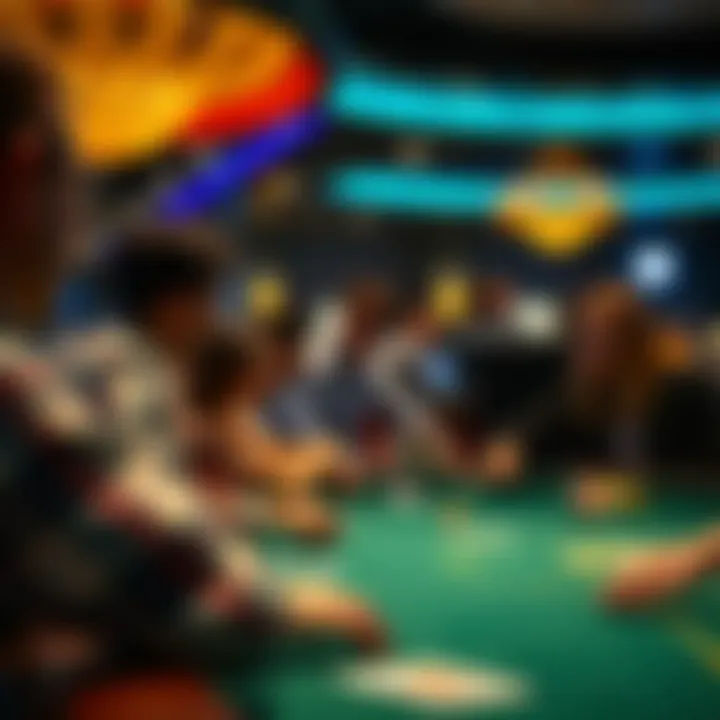 An engaging visual of participants interacting in a Jackpocket pool setting.