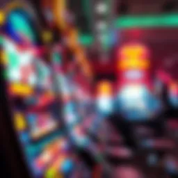 Visual representation of slot machine mechanics