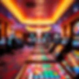 Vibrant interior of United Casino showcasing gaming tables